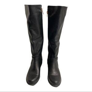 MONTANA BAMBOO, 17”,Side Zip Black Riding Boots,6‎